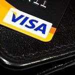 Visa Credit Card on Wallet